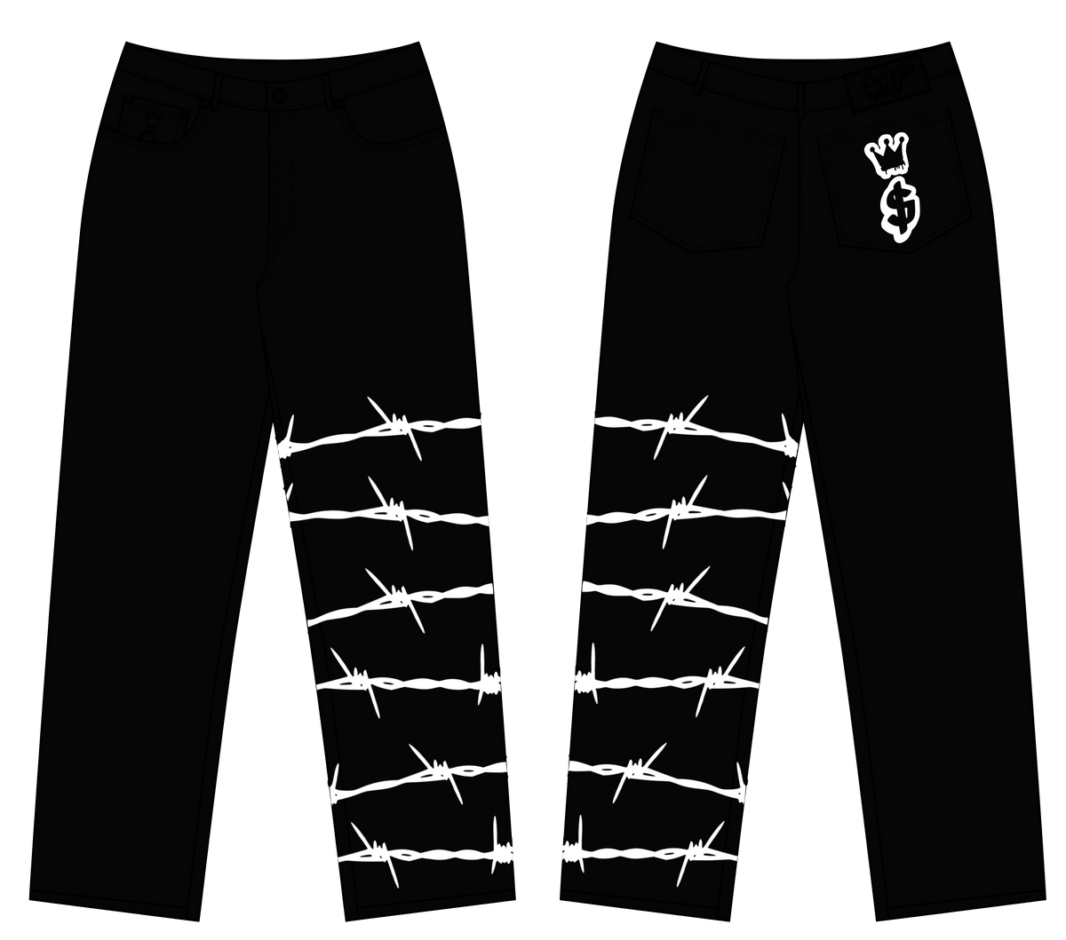 REFLXCTVE BARB WIRE SKINNY-FIT STRETCH JEANS